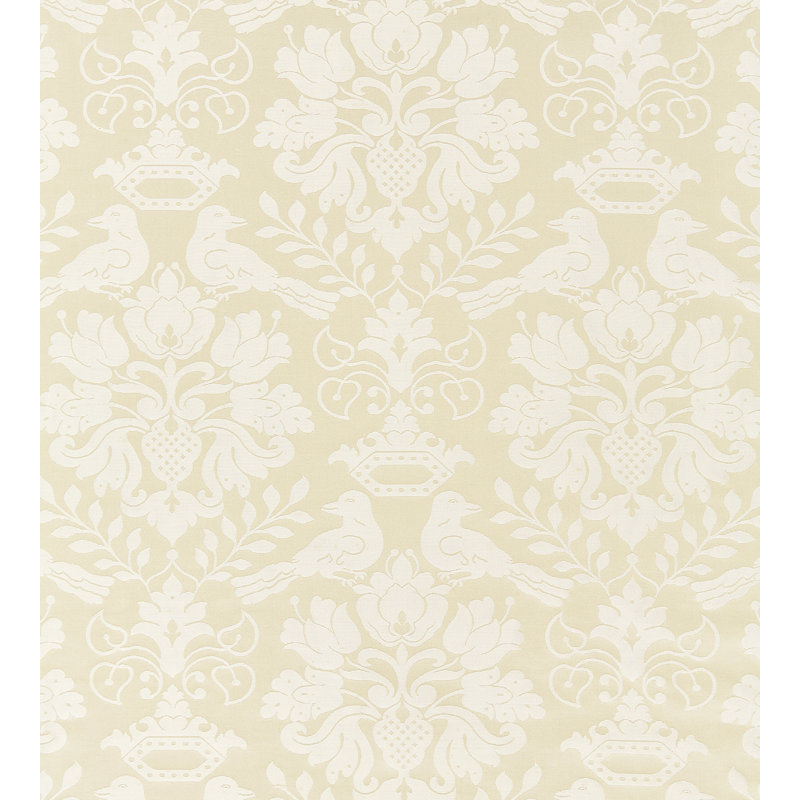 Tissu en soie Love Bird, Crème