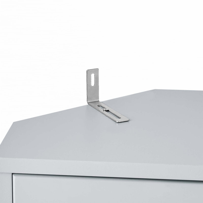 Armoire de rangement haute multifonctionnelle, Gris