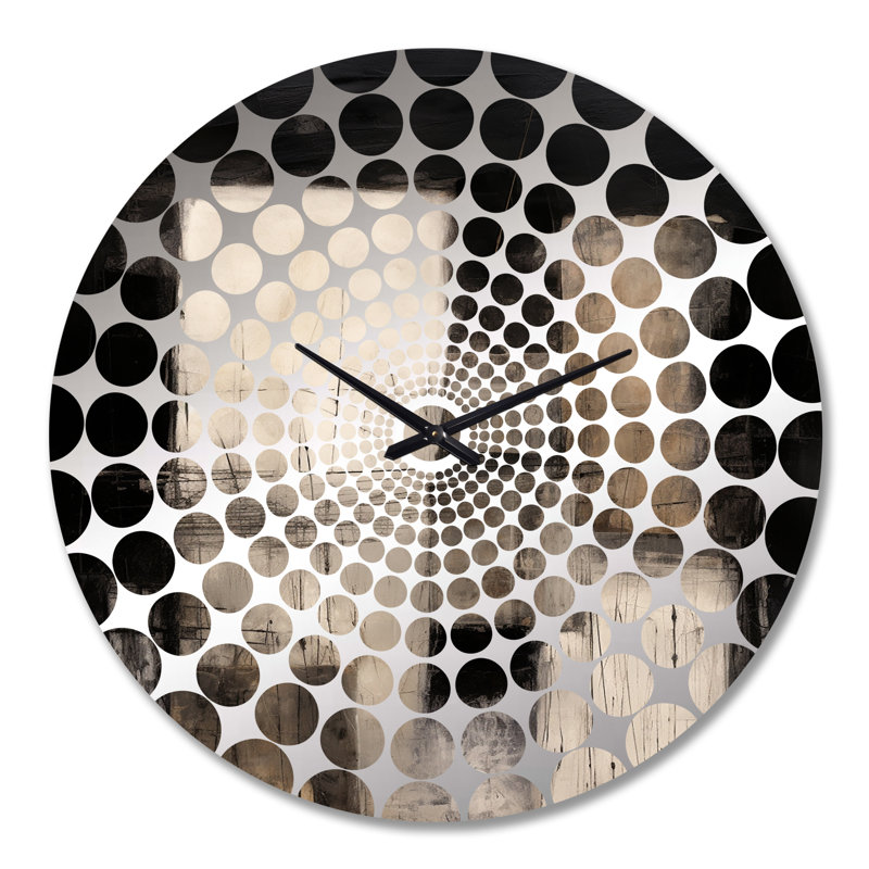 Bassa - Horloge murale abstraite Mid-Century, Grand