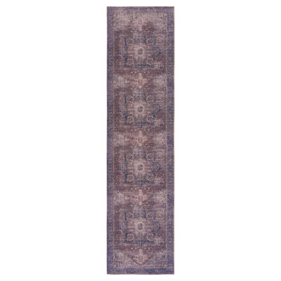 Tapis antidérapant pour couloir - lavable, à poils courts, sans perte de poils et pour animaux de compagnie (bourgogne, 2 pi 6 po x 10 pi