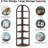71.65 Inch Tall 6 Tier Rustic Corner Shelf, Perfect For Small Spaces And Plant Display In Living Rooms And Offices