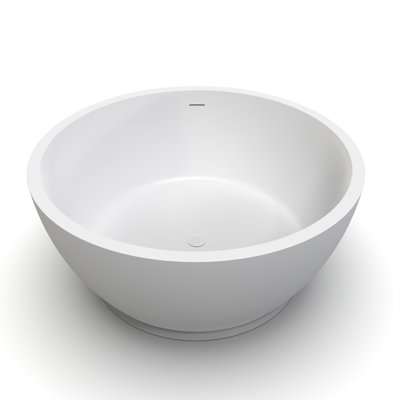 Baignoire de trempage autoportante 53 pouces à surface solide blanc mat