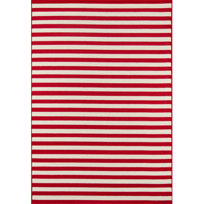 Tapis intérieur / extérieur rouge Adrienne