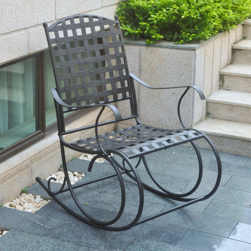 Chaise berçante Arifa, Noir antique