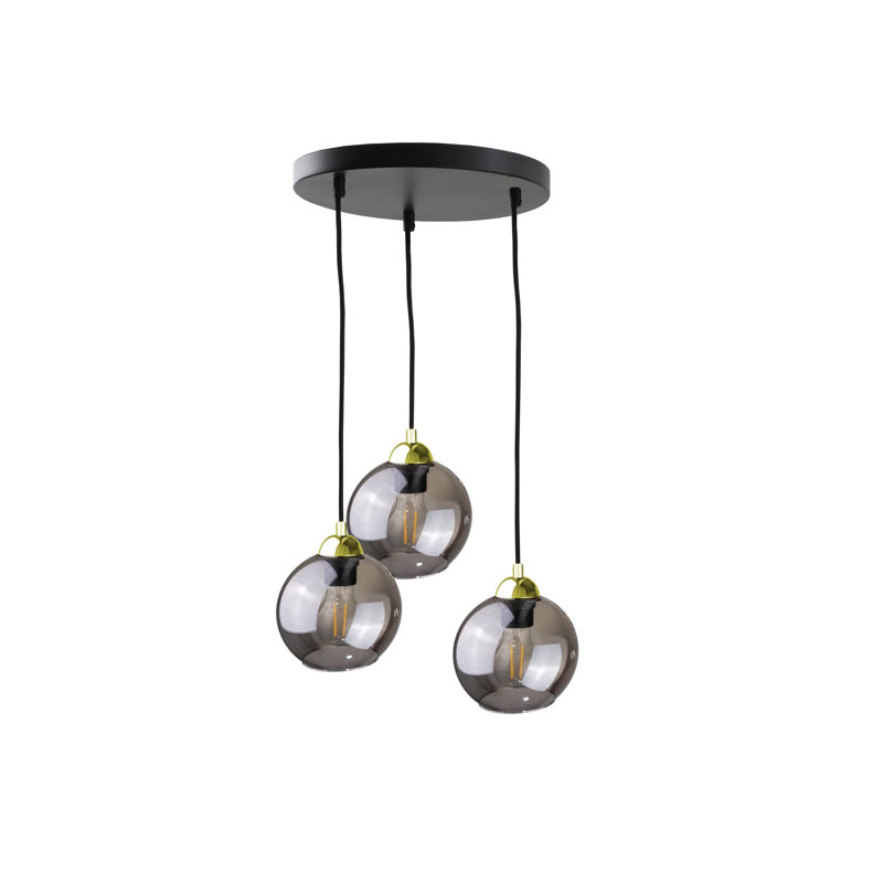 Sodus 3 - Light Cluster Pendant, Black/Gold