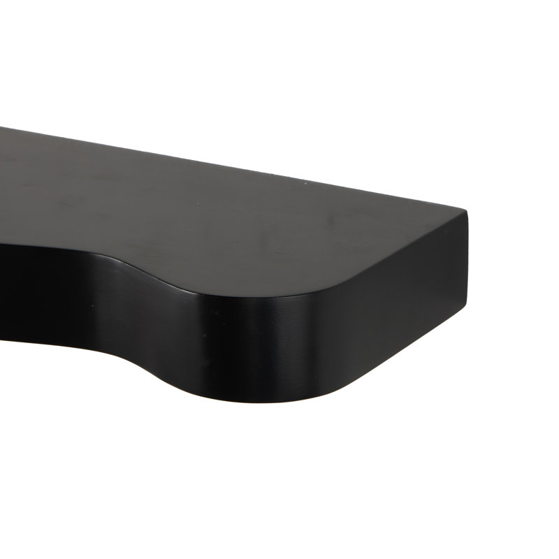 Cole And Grey Wood Handmade Room Black Wall Shelf With Various Sizes Set