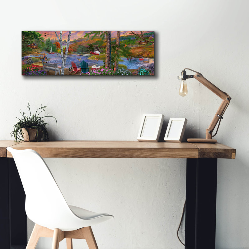 «Pleasure Lake Panorama» par Bigelow, illustrations, H 12 po x l 36 po