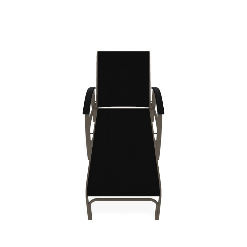 Belle Isle Outdoor Chaise Lounge, Classic Graphite P30, Black 5D Sunbrella®, Textured Kona