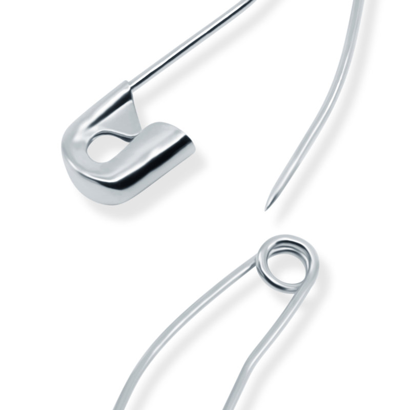 Épingles de sûreté courbées 1-1 / 16 po avec boîte de rangement réutilisable Dritz, 300 unités