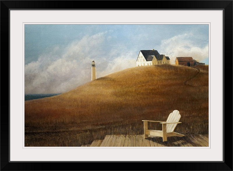 «Marti Maine Landscape, 2010» par Lincoln Seligman, reproduction d'art, Cadre noir, H 28 po x l 38 po x P 1 po