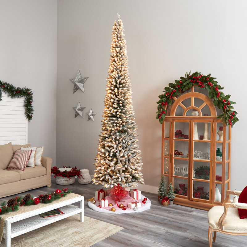 Lighted Artificial Spruce Christmas Tree, 12' H