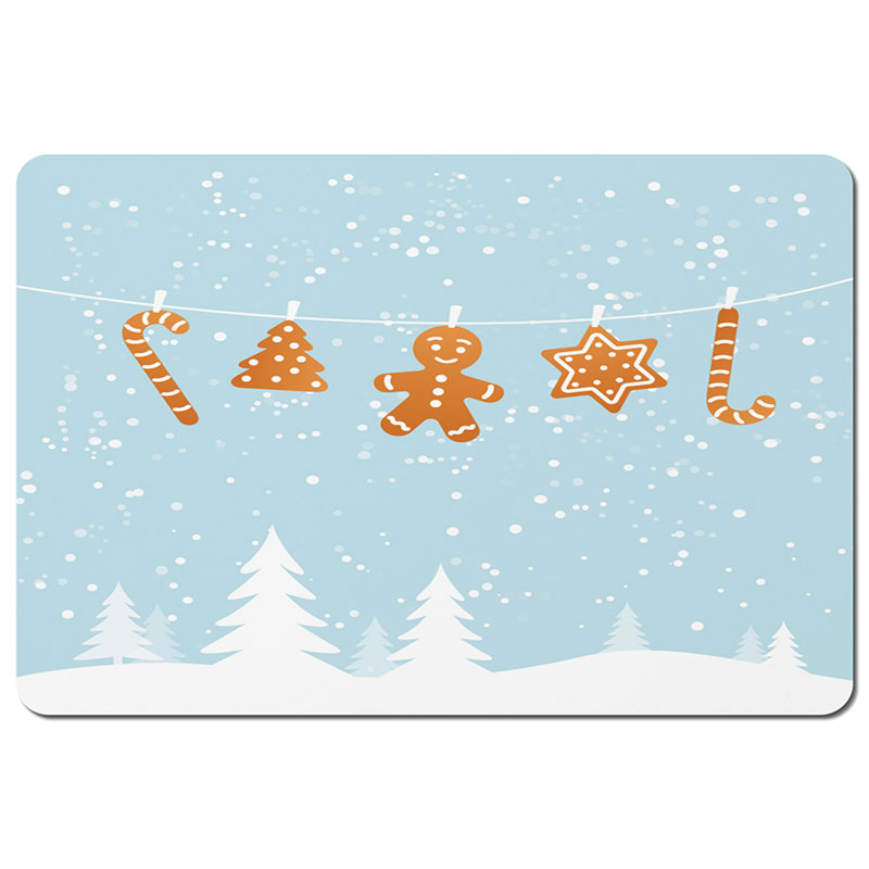 Gaskins Polyester, Wood/Bamboo No Pattern Rectangle Placemat