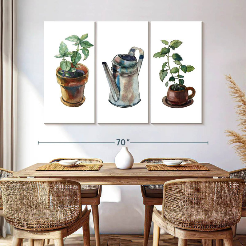 Mini aquarelle de jardin, H 20 po x l 33 po