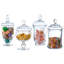 4 Piece Clear Glass Storage Jar Set