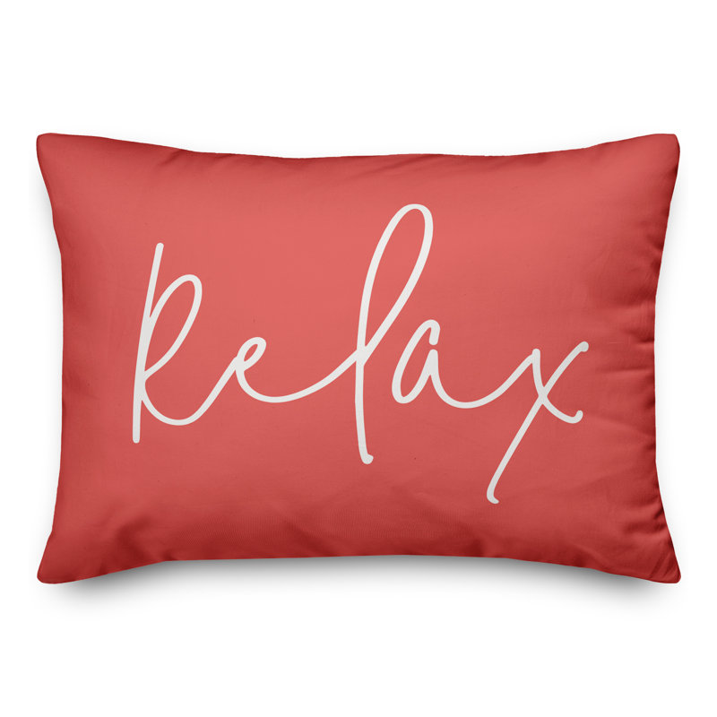 Outdoor Reversible Throw Pillow, Coral/White
