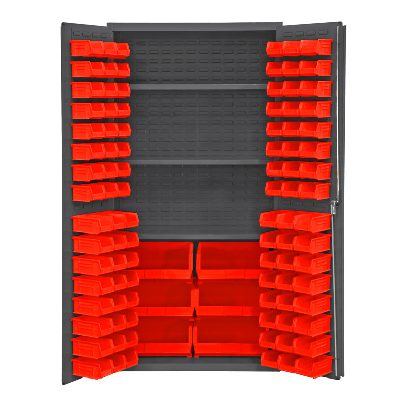 Armoire de rangement H 72 "x l 36" x p 24 "Orion, Rouge