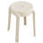 6 Plastic Stools For Living Areas, 3.3lb Weight Each, Modern Design, Beige Of Nesting Stools, 11.53" Product Depth, Lightweight And Movable,
