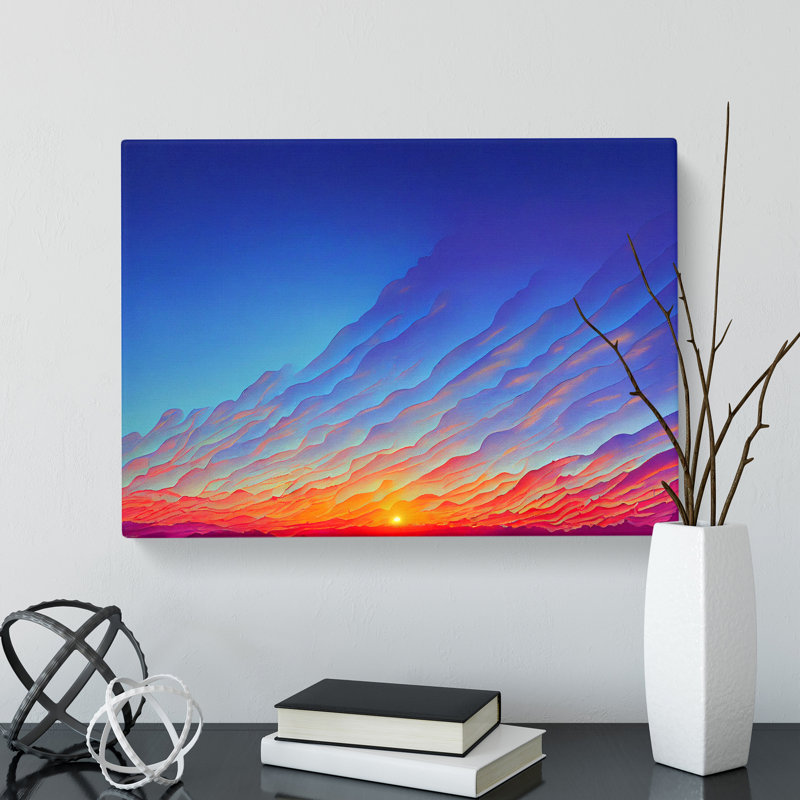 Cloudy Sunset Vol.2 - Wrapped Canvas, 35cm H x 50cm W x 3cm D