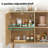Sideboard Buffet Cabinet With 3 Rattan Doors, Kitchen Storage Cabinet For Entryway Living Room-236297367