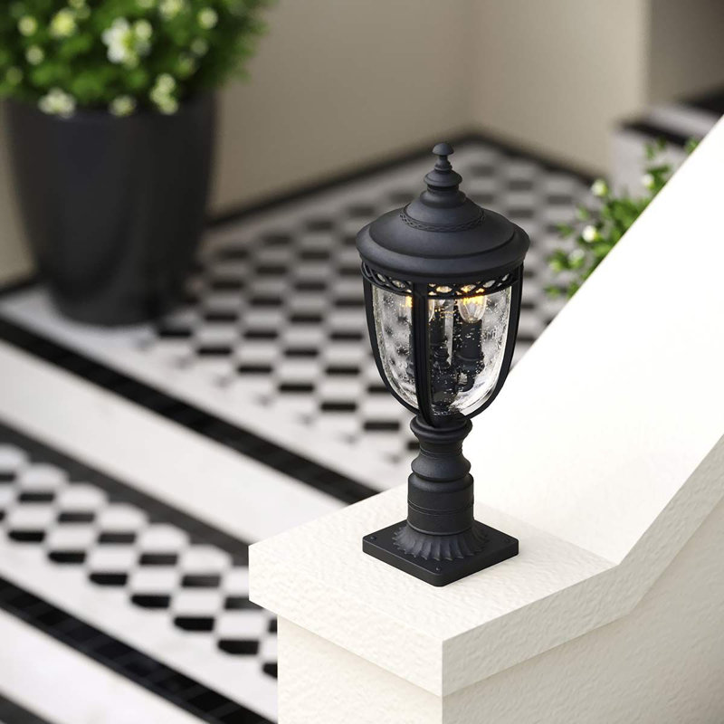 Seeded Pier Mount Light, Black, Medium