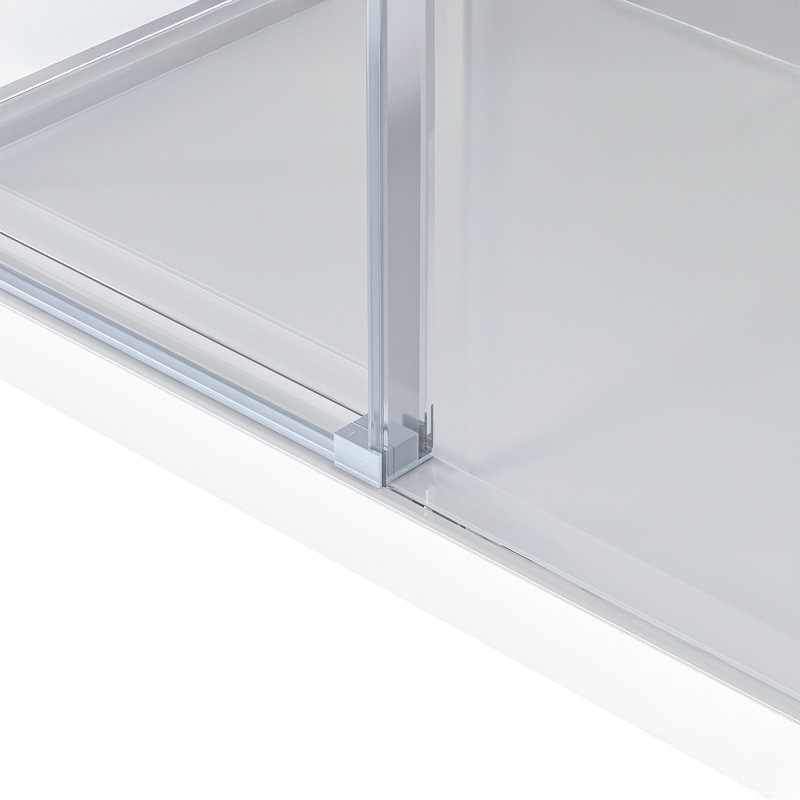 Bristol 48" x 32" Chrome Framed Rectangular Shower Kit