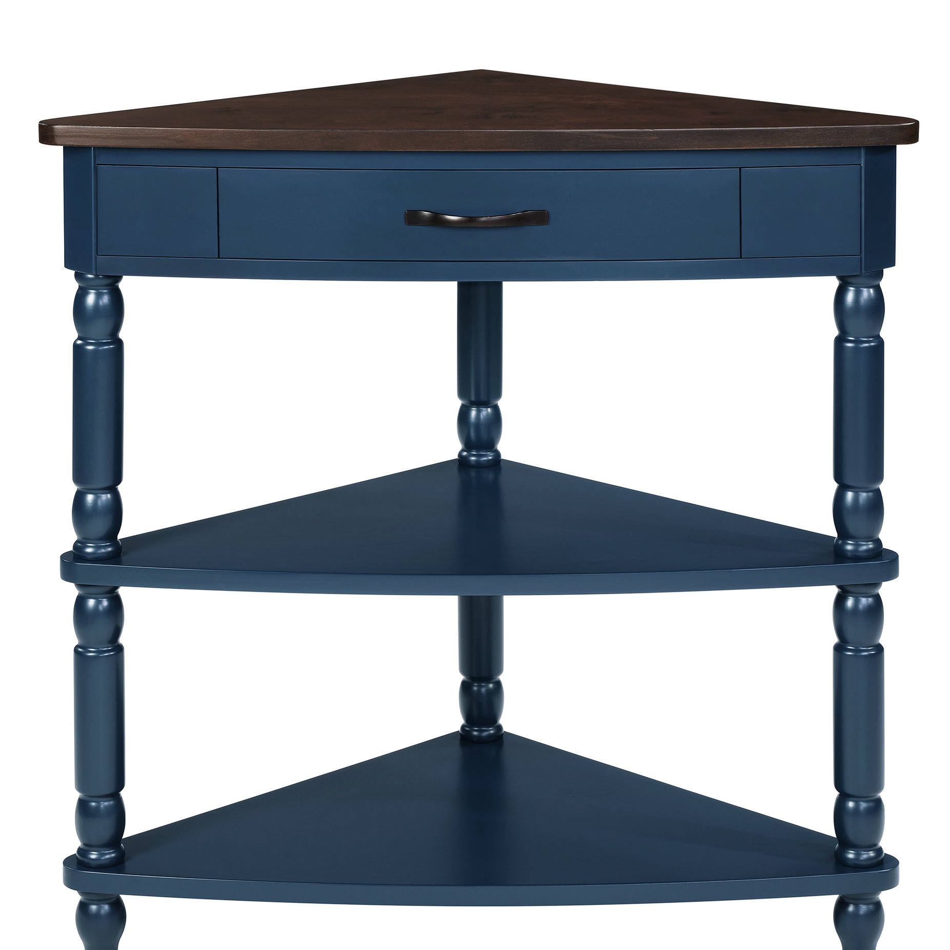 Latitude Run® Small Space Saving 33.8'' Triangle 3 Tier Corner Table ...