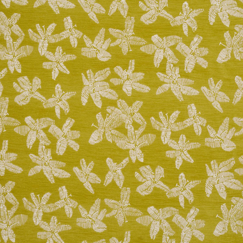 Schumacher X Caroline Z Hurley Hibiscus Fabric, Yellow