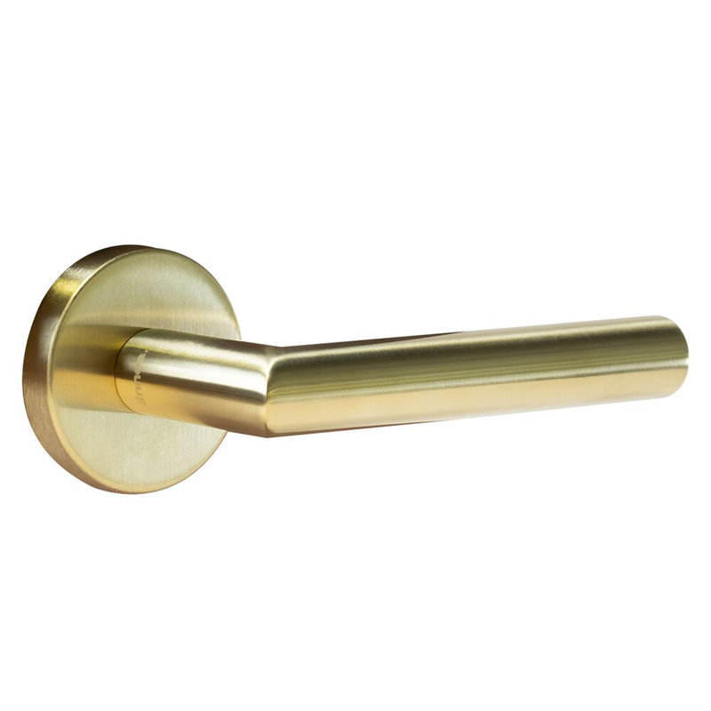 Privacy Door Lever Set, 2.375", Satin Brass, Privacy (Bed & Bath)