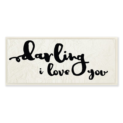 « darling i love you », art textuel
