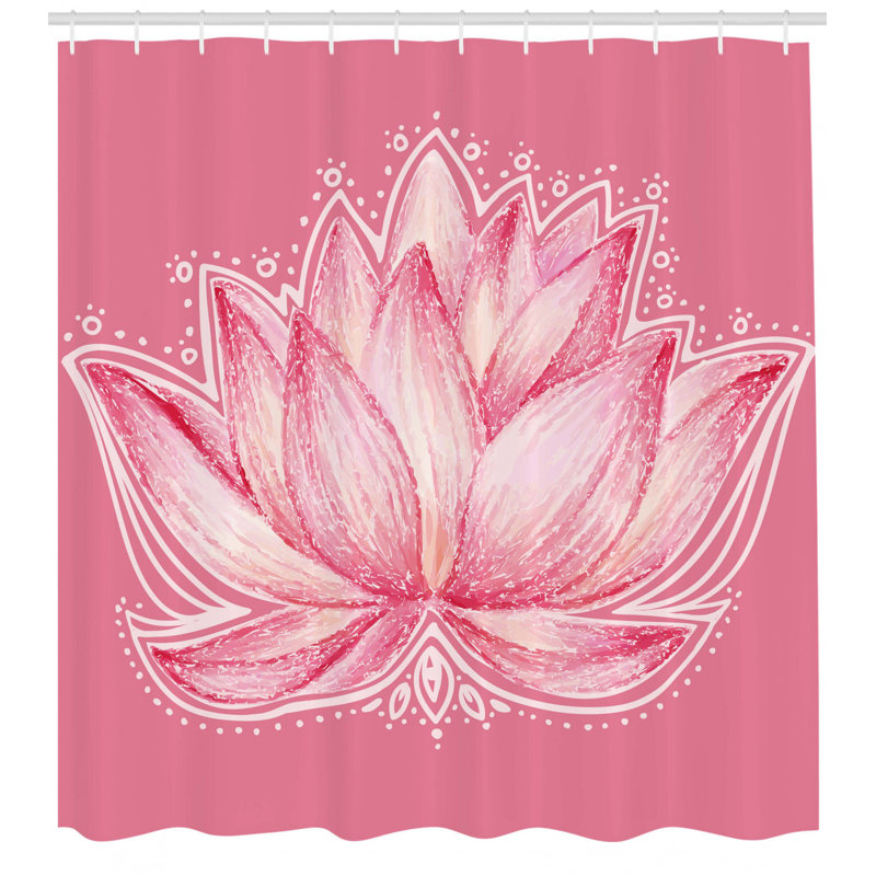 Ensemble de rideau de douche + crochets, H 69 po x l 105 po