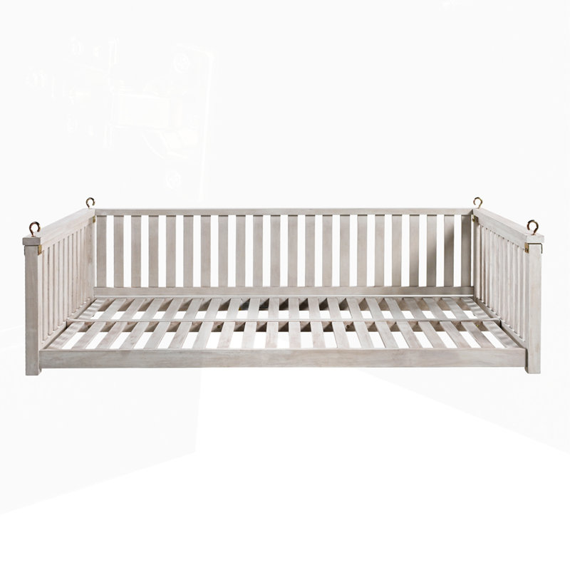 Balancelle de patio en bois pour patio, Blanc