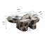 Table basse 47,24 "Butterfly, table basse en simili calcaire beige noir pour bureau-1395160496