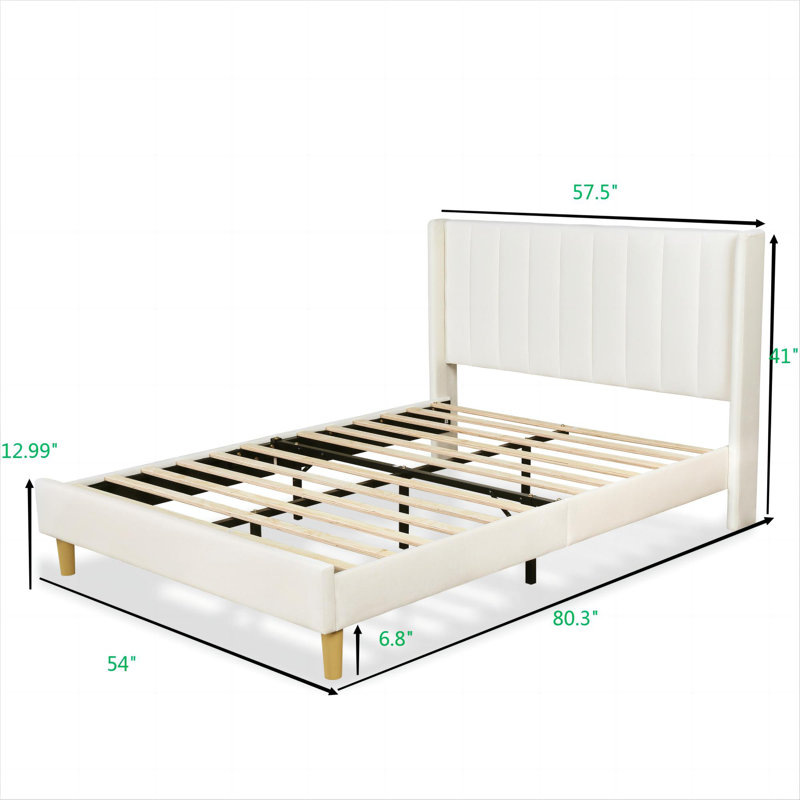 Mercer41 Estrellas Upholstered Low Profile Platform Bed & Reviews | Wayfair