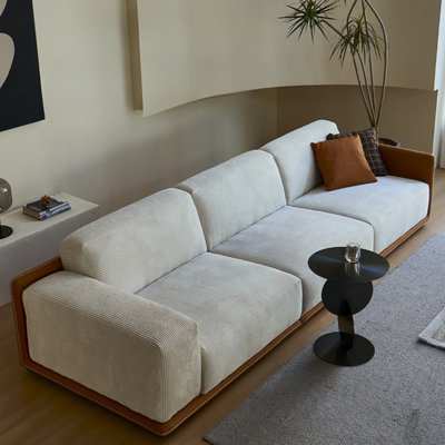 Washable Fabric Straight-Line Sofa