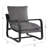 Blaire Sling Chair Upholstered In  Fabric With Metal Frame-117950085