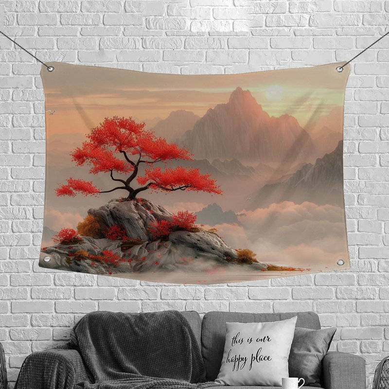 Microfiber Fabric Tapestry, 50" H x 60" W