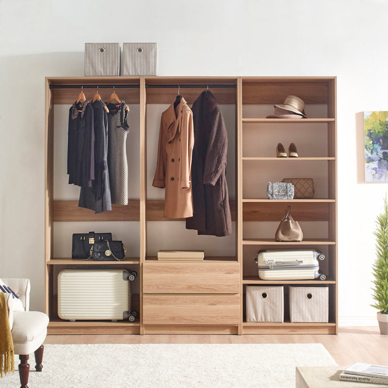 Kalinikos 94.19'' Closet System, Oak