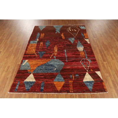 Tapis oriental géométrique marocain 6 x 9