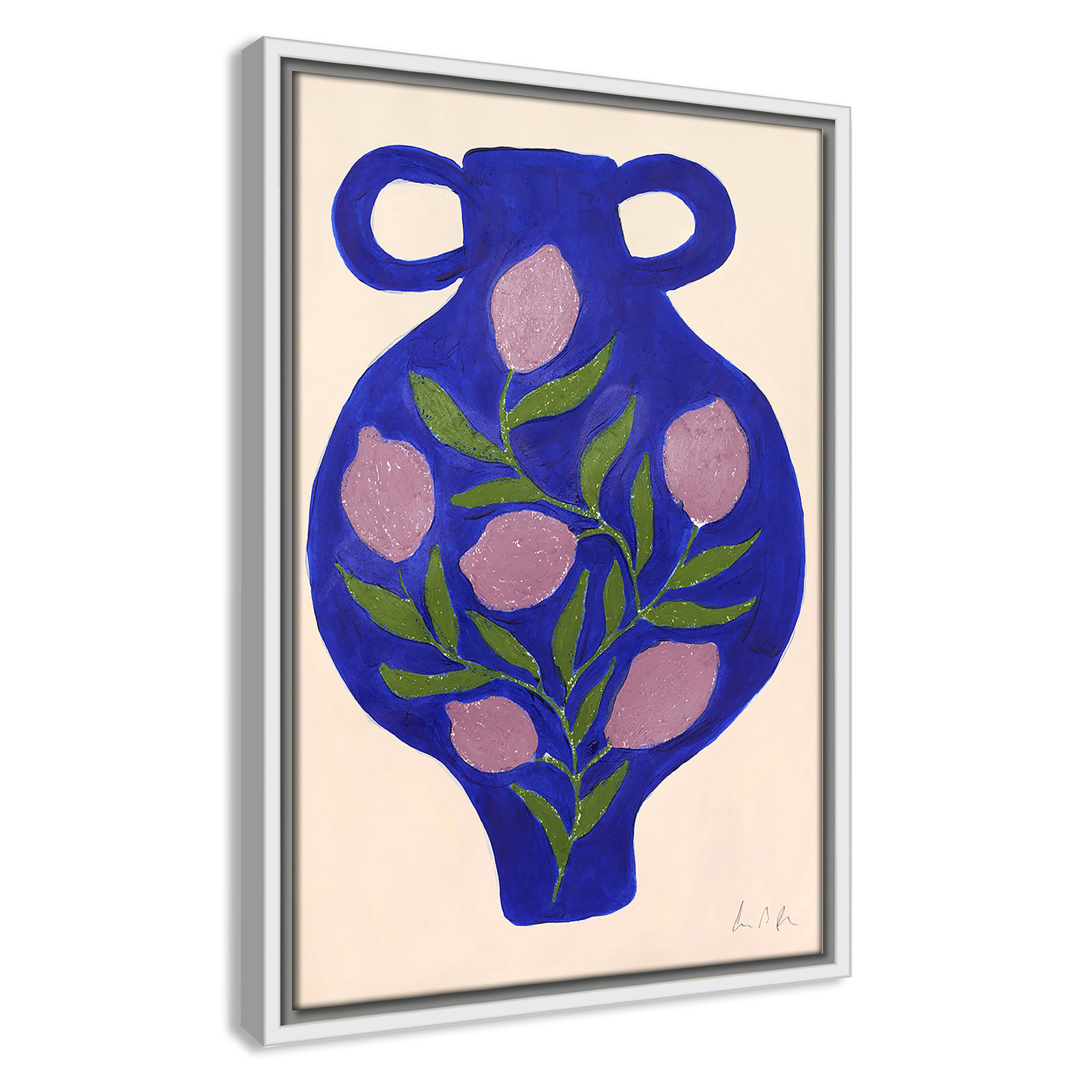 Vase No. 03 Print by Camilla Bergqvist, 19.5" H x 13.5" W, White