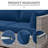 8-Piece Outdoor 4" Replacement Cushion Set Seat/Back Cushion(Set Of 3 Seats, 3 Backs, 2 Short Backs)-263363140