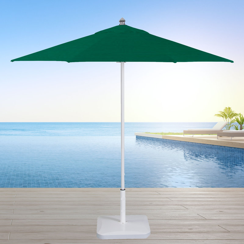 SunbUmbrella - marché de 9 pi x 9 pi Juna, Blanc, Toile Sunbrella® vert forêt