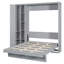 Lit escamotable double pleine grandeur avec tablettes, garde-robe et lumières DEL-1413923806-1413922849