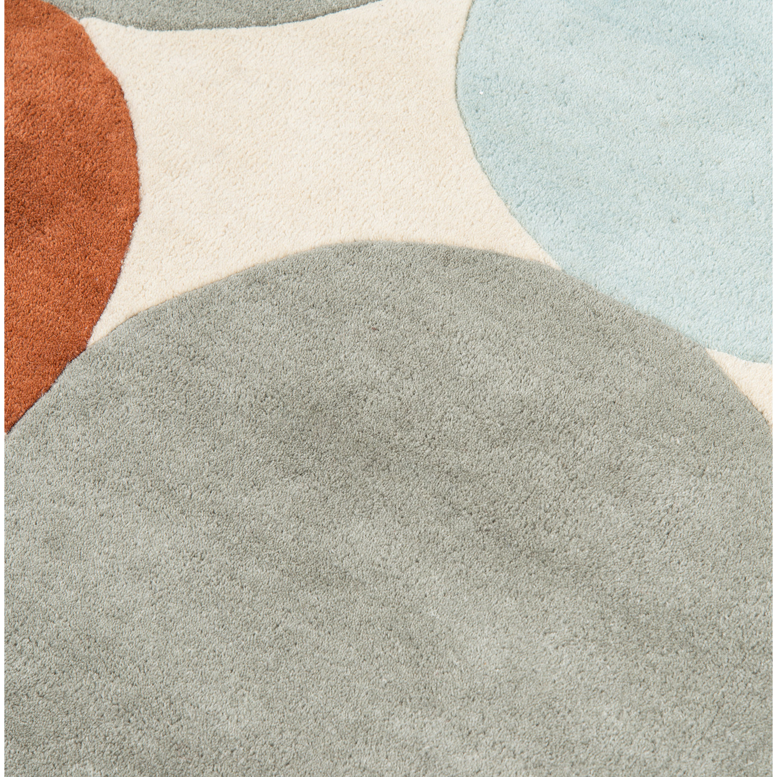 Glory Hand Tufted Wool Green/Gray/Orange Rug, Runner 2'3" x 8'