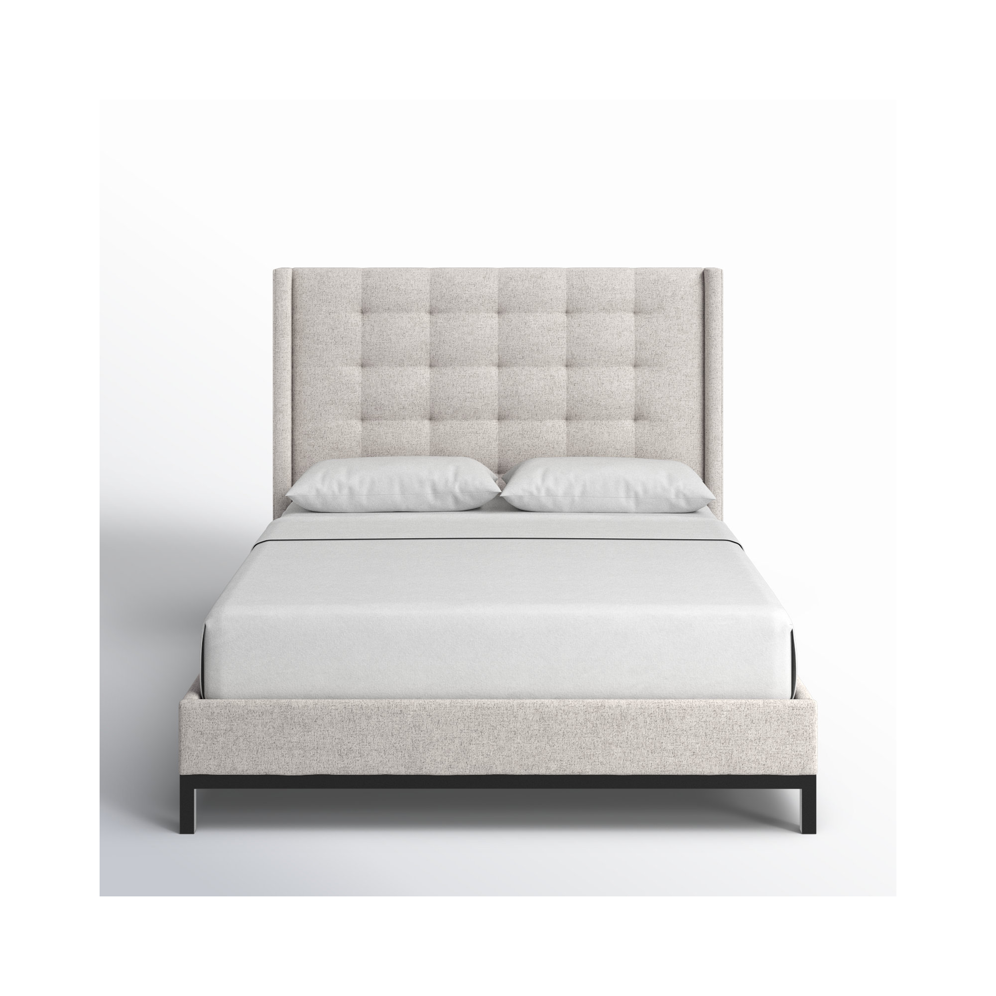 Sylvera Queen Tufted Upholstered Platform Bed, King