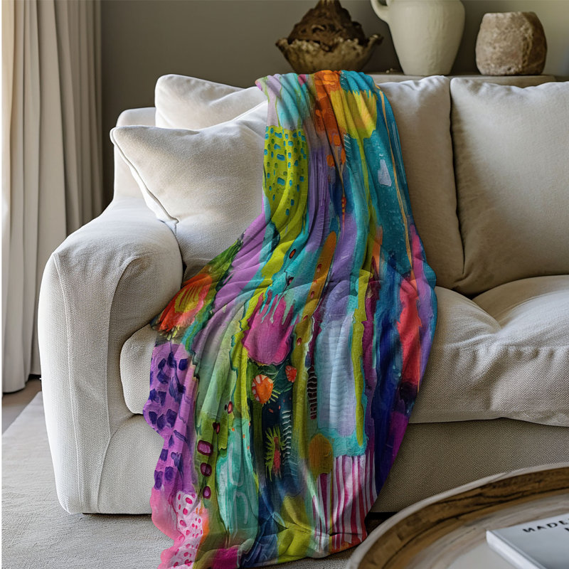 Bold Garden - 1 Piece Premium Sherpa Blanket, Twin