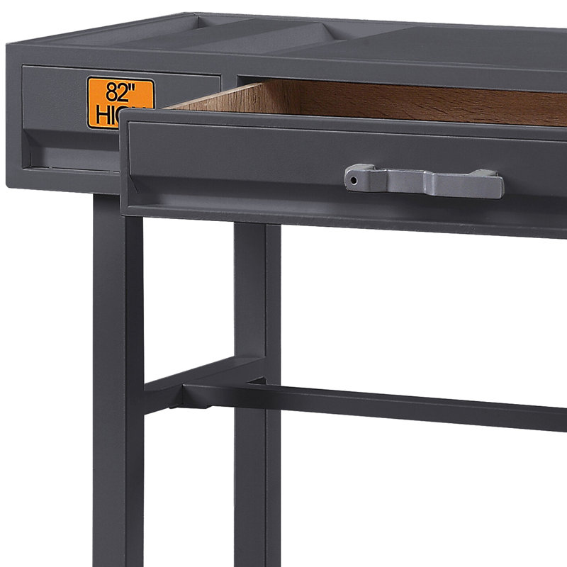 Bureau avec tiroir Gunmetal