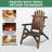 Rustic Solid Wood Patio Dining Chair-2000276766