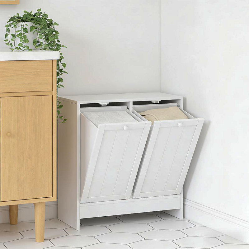 Hidden Laundry Hamper Cabinet,Tilt-Out Laundry Storage Cabinet