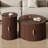 Round Fluted Coffee Table Set With Sliding Tambour Door And Storage-1904218496