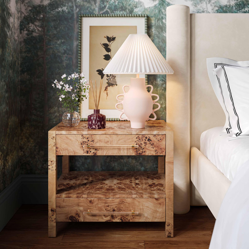 Catharine Hazza Pleated Table Lamp, Cream